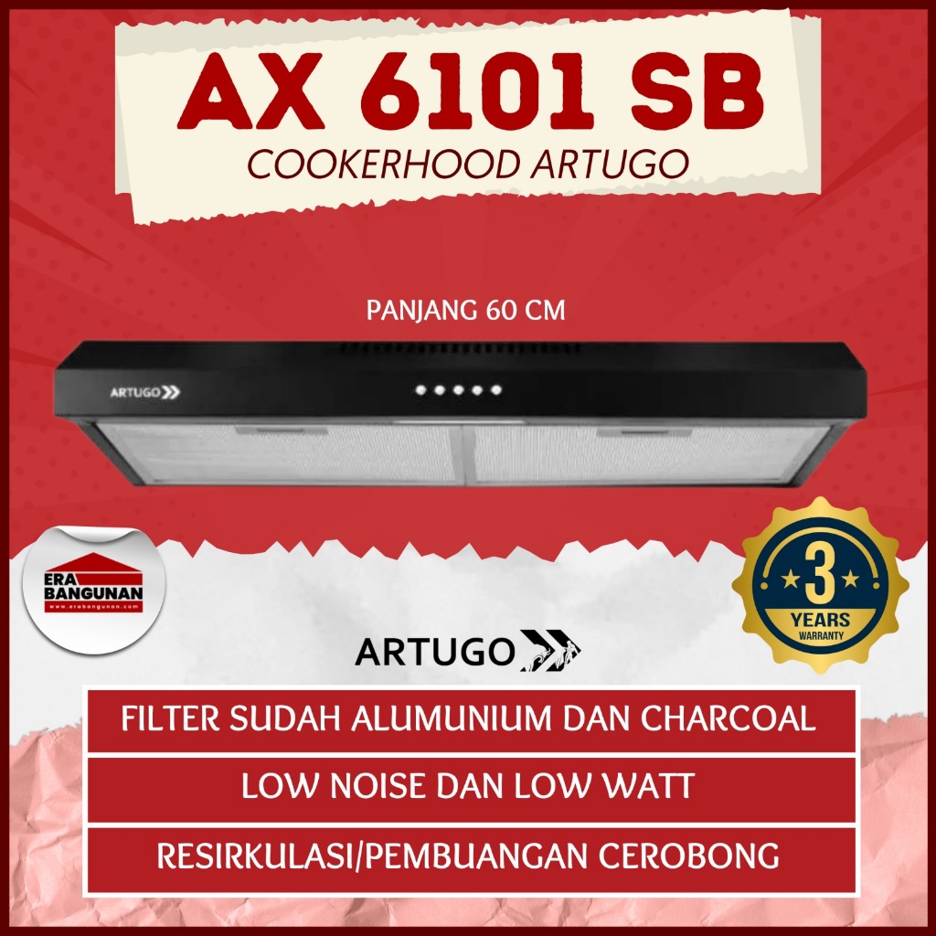 ARTUGO Cooker Hood AX 6101 SB - Slim Hood