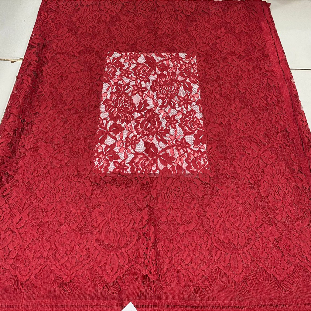 Bakal Kebaya Renda Semi Brukat Danke