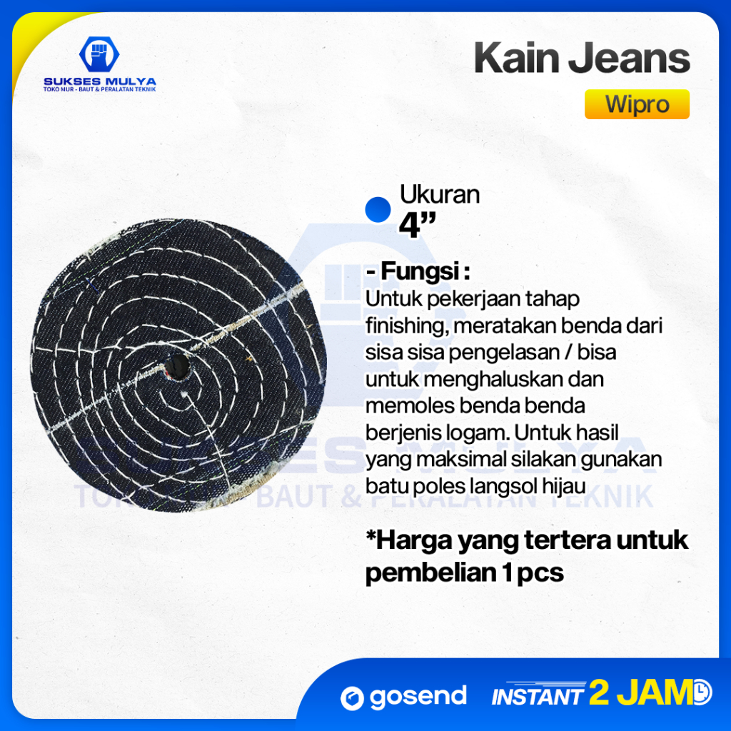 Kain Jeans Poles Alat Poles Mata Gerinda Poles Jeans 4"