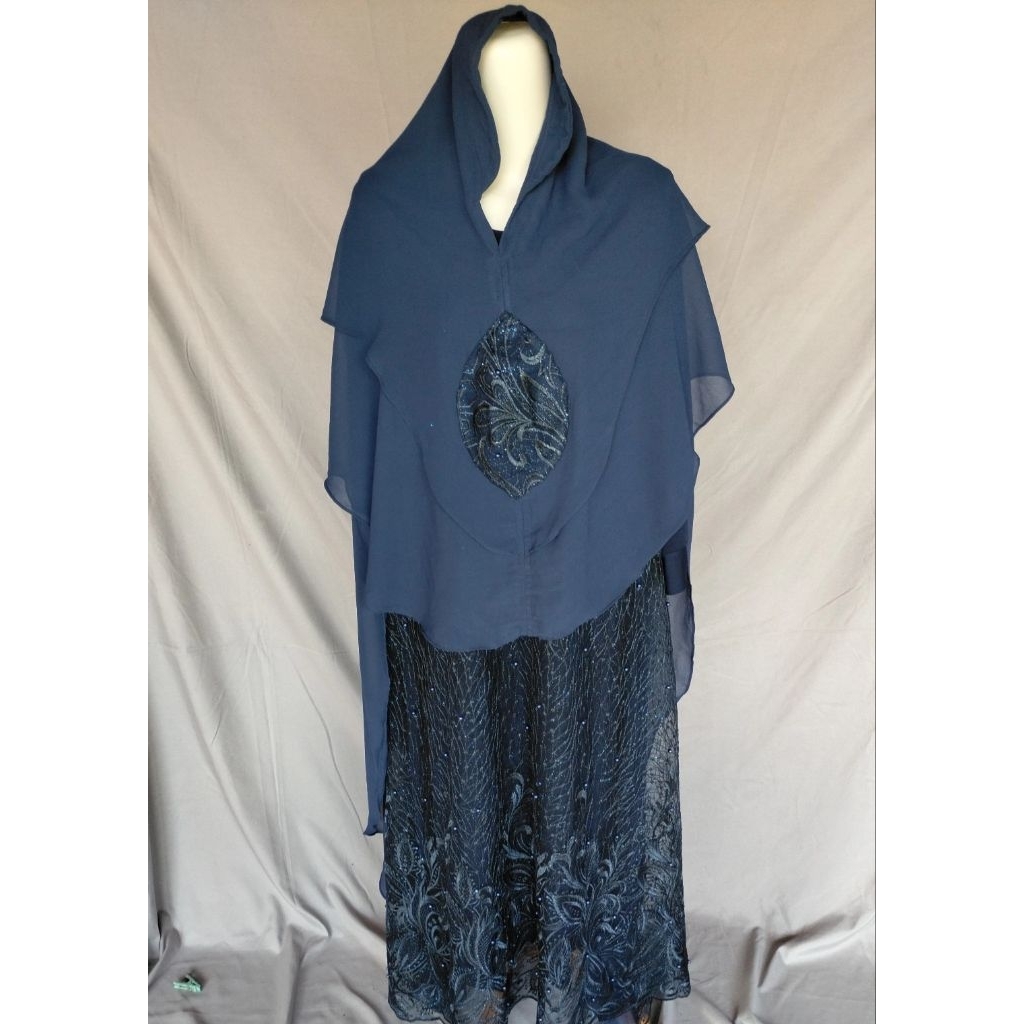 Gamis Brukat Set Hijab Syar'i