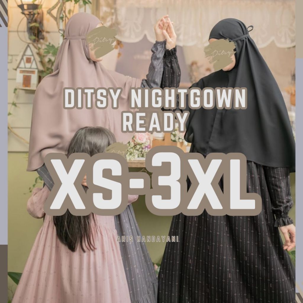 ditsy Nightgown, ditsy gamis, ditsy homedress katun