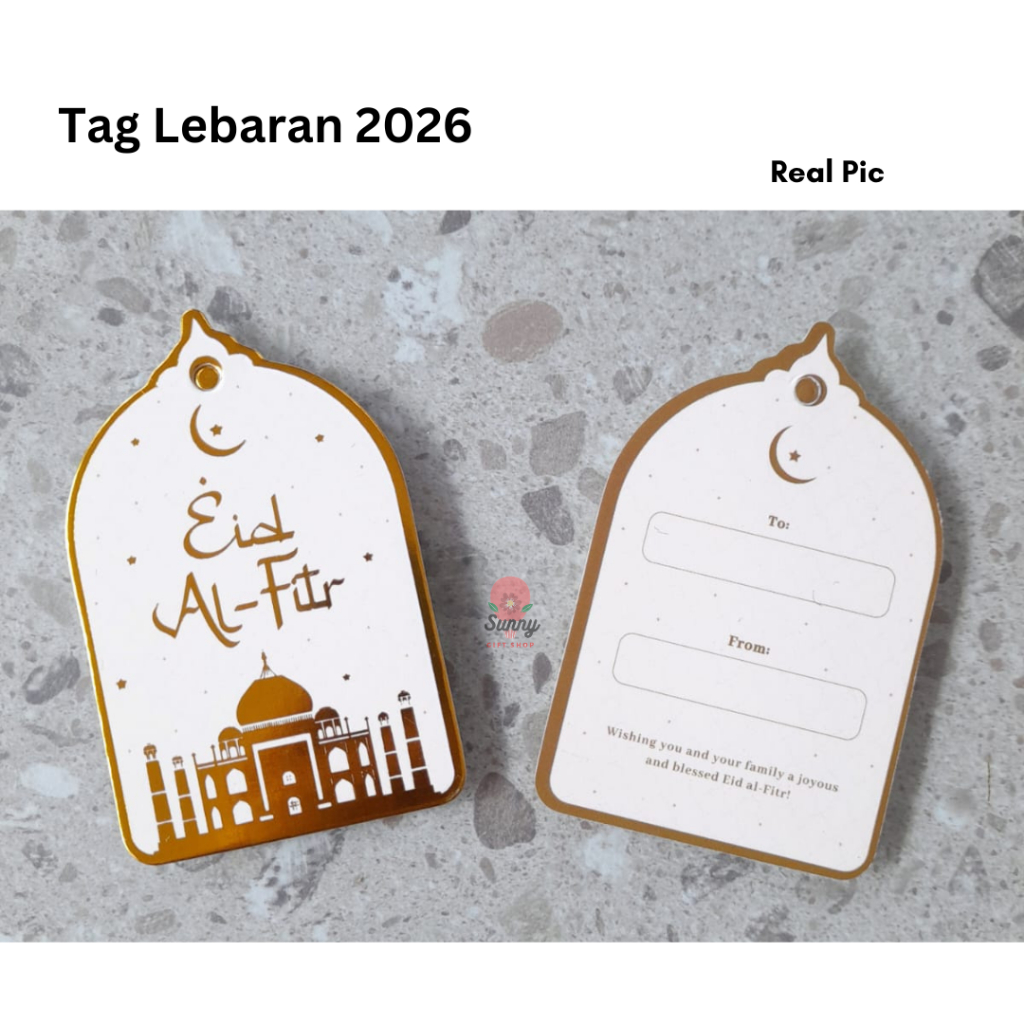HangTag Lebaran Premium 2026/ Kertas Premium Import Tebal + Gold Foil / hang tag lebaran / hangtag i