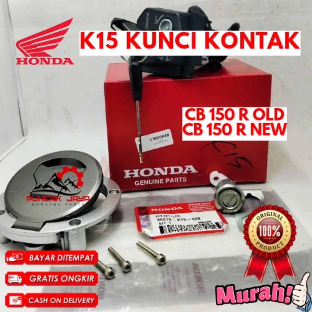 KUNCI KONTAK ORIGINAL HONDA KODE K15 KUNCI KONTAK CB 150 R OLD, KUNCI KONTAK CB 150 R NEW