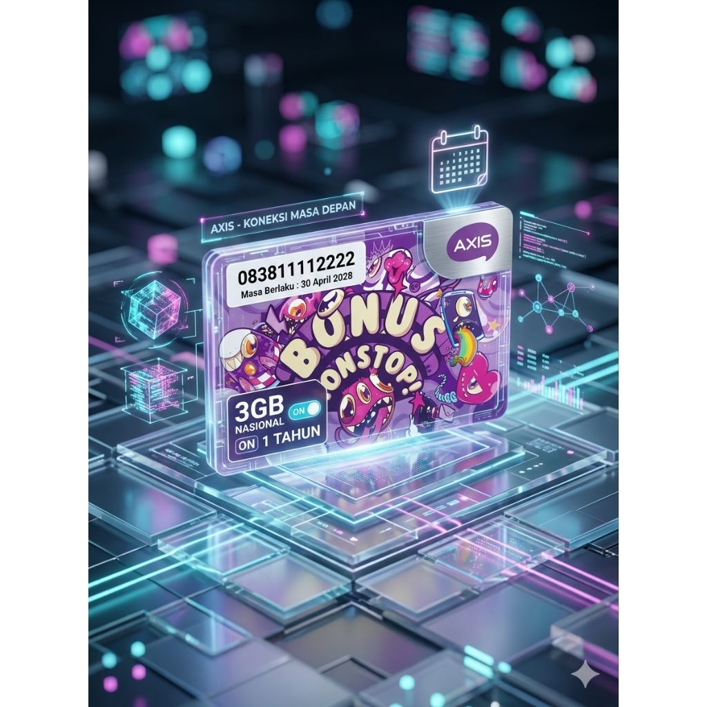 Perdana AXIS 3GB Kuota Utama Nasional SEGEL