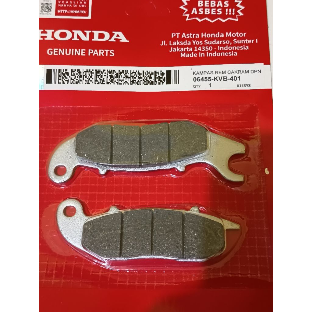 kampas rem depan 06455-KVB-401