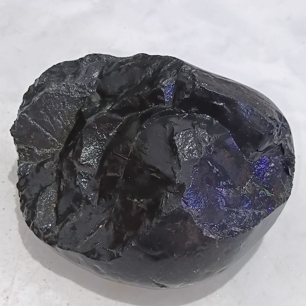 Natural Batu Akik Kecubung Tanduk Hitam Pekat