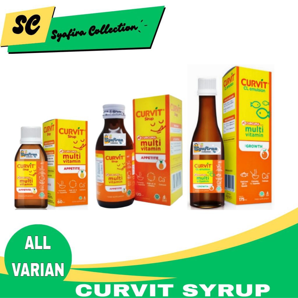 Curvit Syrup Varian - Vitamin Untuk Menambah Nafsu Makan Anak & Dewasa