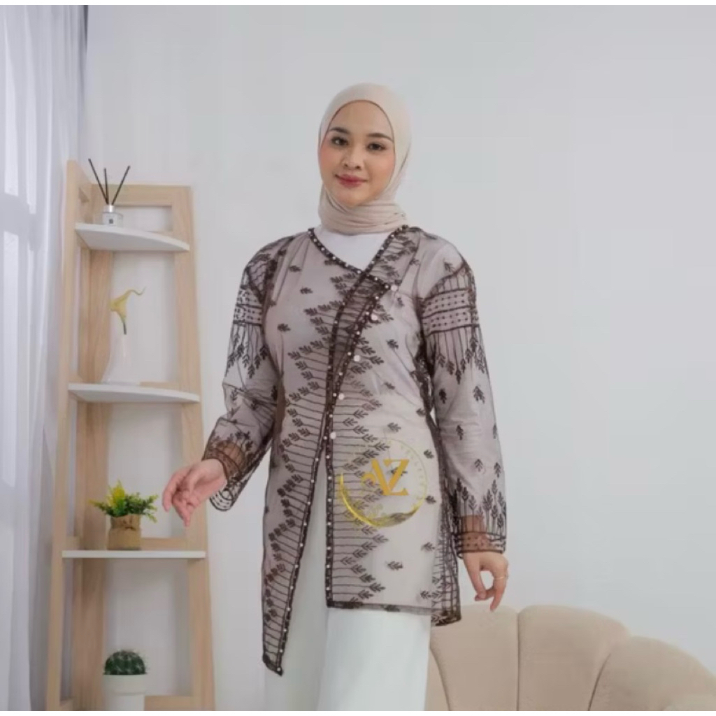 outer brokat kebaya janggan / outer brokat janggan wisuda / outer brokat wanita kondangan