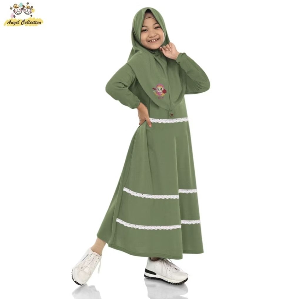 Gamis Anak Perempuan Set Hijab Ulikids