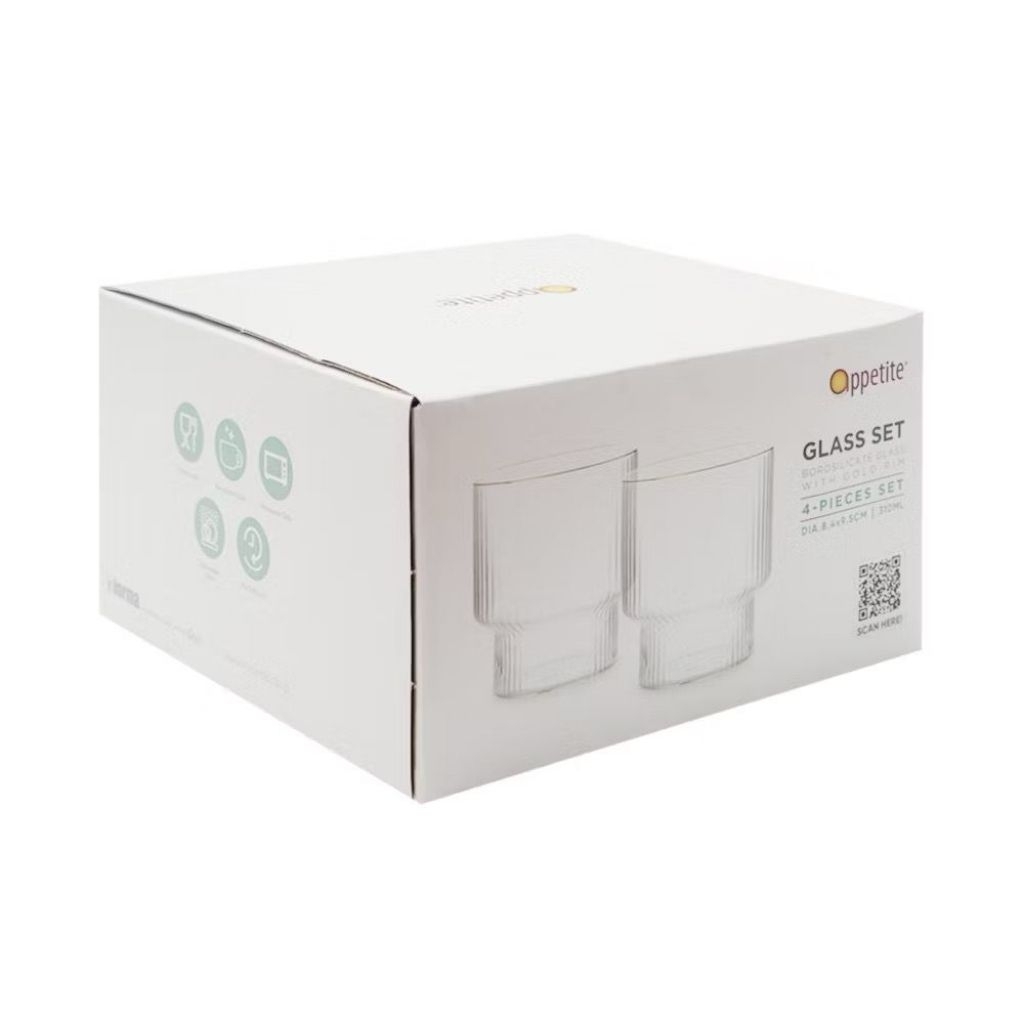 INFORMA Appetite Set 4 Pcs Gelas Kaca