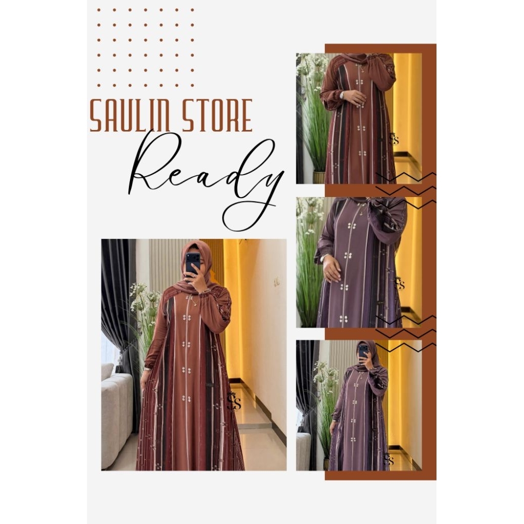 SAULIN STORE TERBARU GAMIS TWILL DRESS MOTIF EXCLUSIVE TERBARU