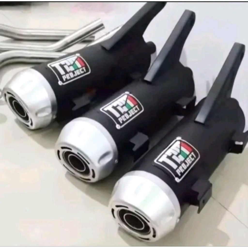 Terlaris knalpot standar racing TZM PROJECT + end muffler fullset bass adem; beat fi, beat street, b