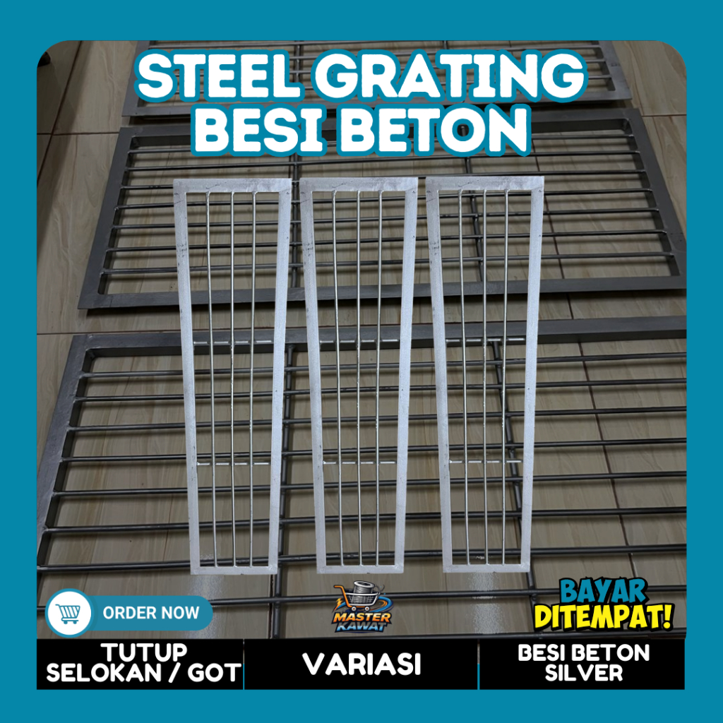 Penutup Selokan / Tutup GOT Besi Beton Warna Silver Termurah | Best Quality