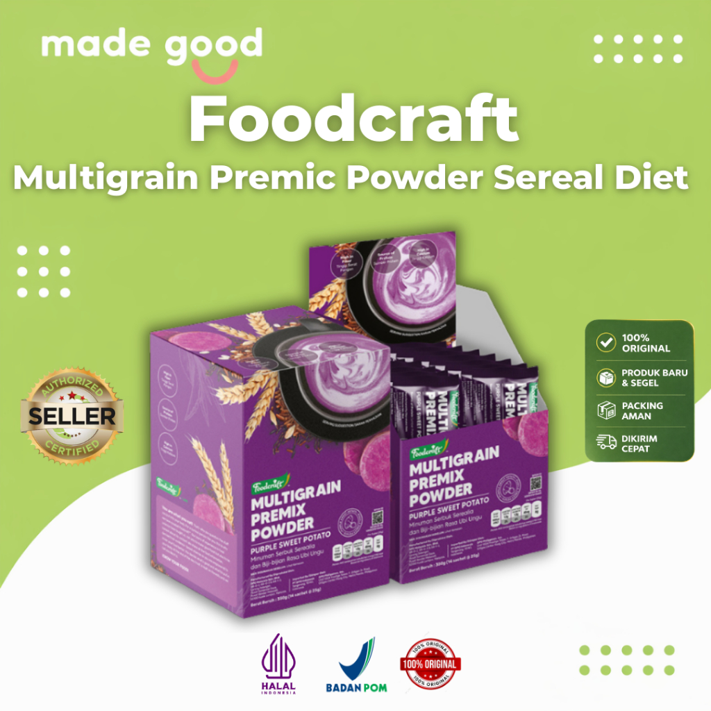 Foodcraft Multigrain Sereal Premix – Sereal Sehat Pengganti Makan & Diet
