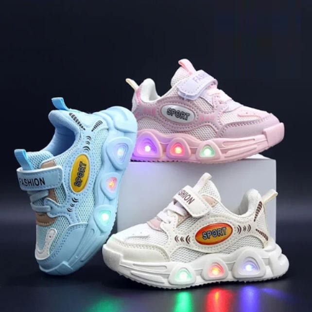 Svekes Sepatu Led Anak Perempuan Nyaman Import || Svekes Sepatu Sneakers Anak Perempuan Led Nyaman