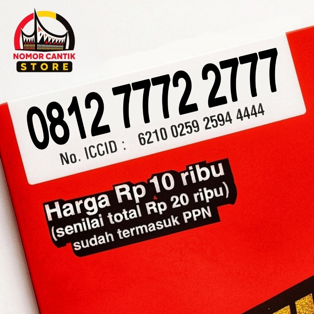Kartu perdana Nomor Cantik Telkomsel Simpati Cermin triple 7