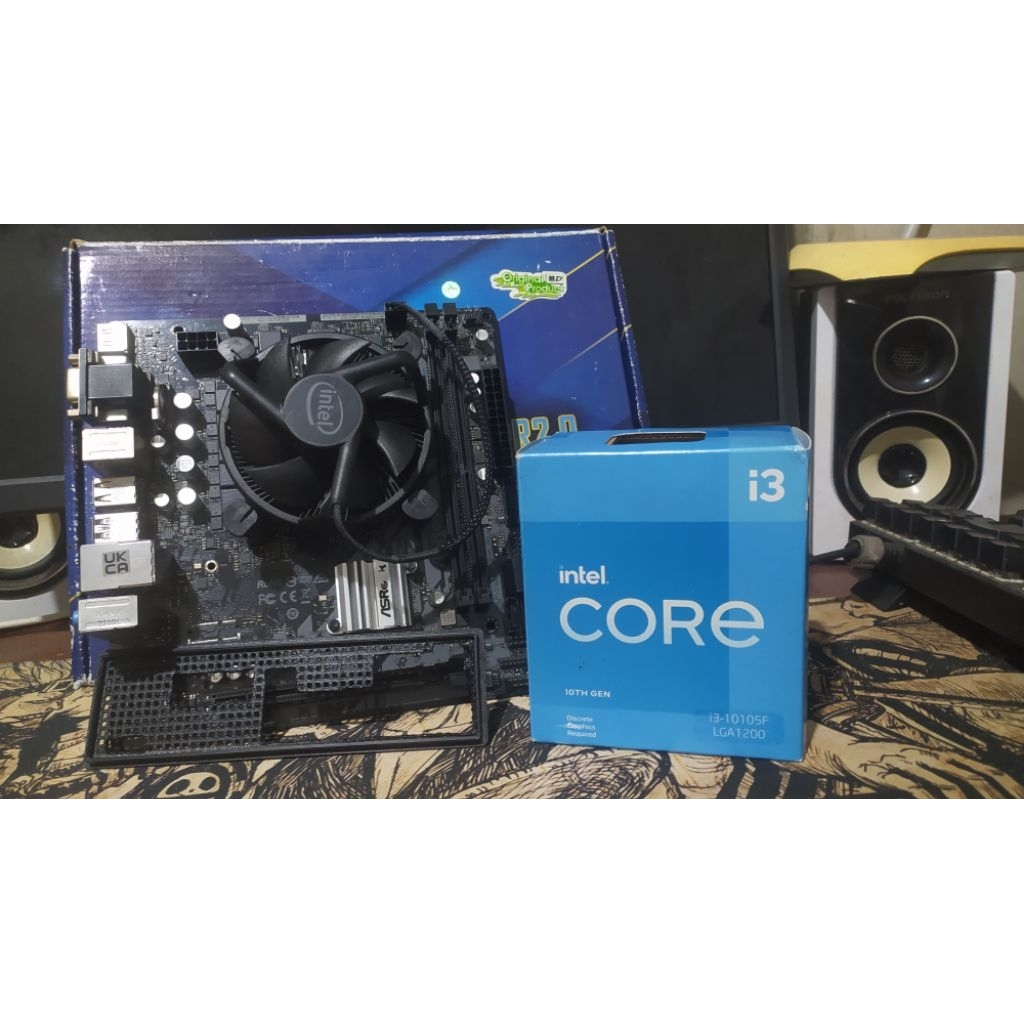 paket motherboard mobo asrock h510m hvs r2 intel i3 10105f
