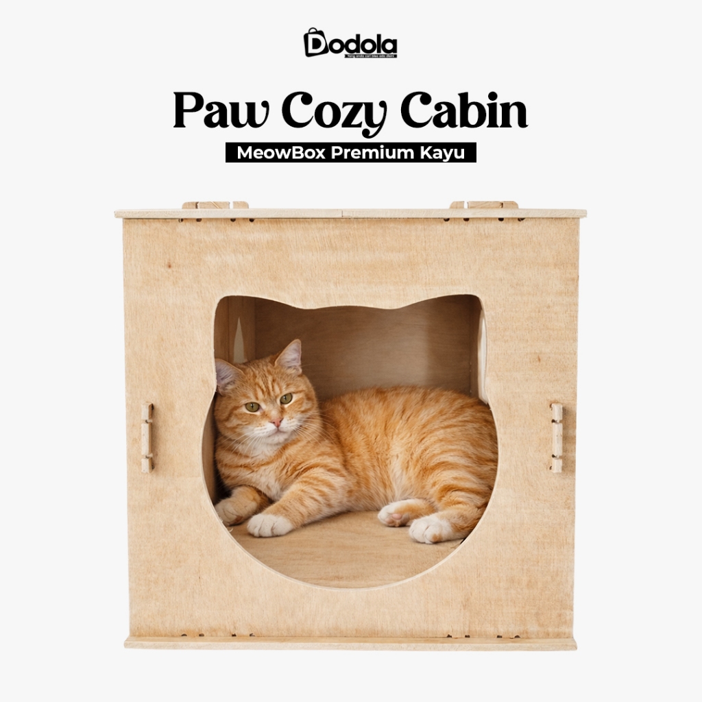 Pet Box premium kayu-Kandang kucing dan anjing kecil premium finsihing kayu halus