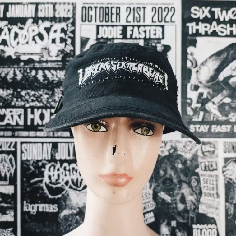 PATROL CAPS, TOPI KOMANDO NASSAU PATCHWORK CRUSTY PUNK/HARDCORE/POWERVIOLENCE