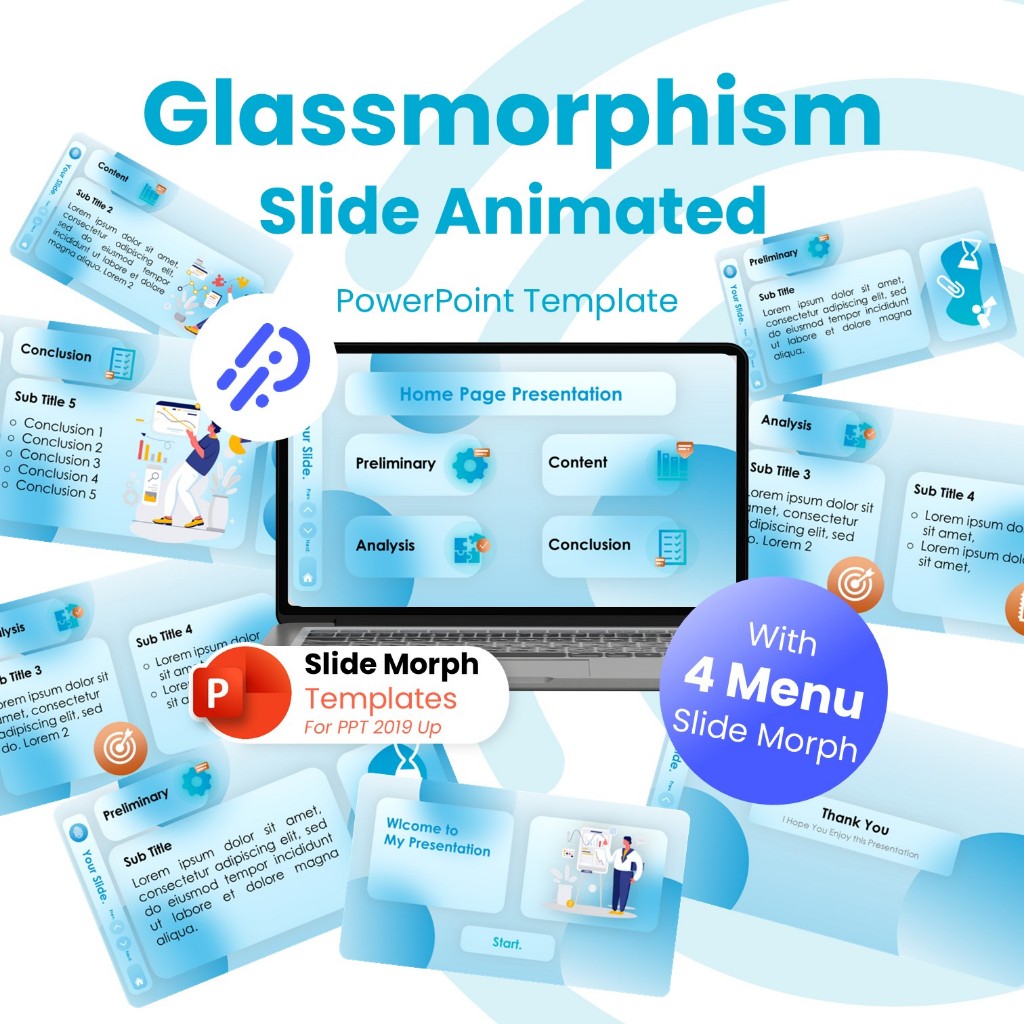 Glassmorphism PowerPoint Template | Premium
