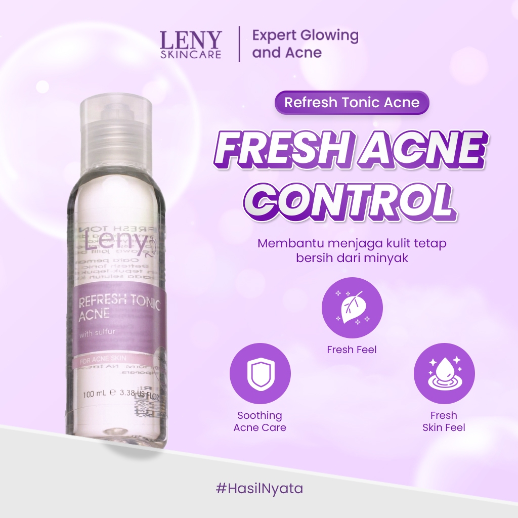 LENY SKINCARE Refresh Tonic Acne 100 ml Toner Penyegar Kulit Berjerawat