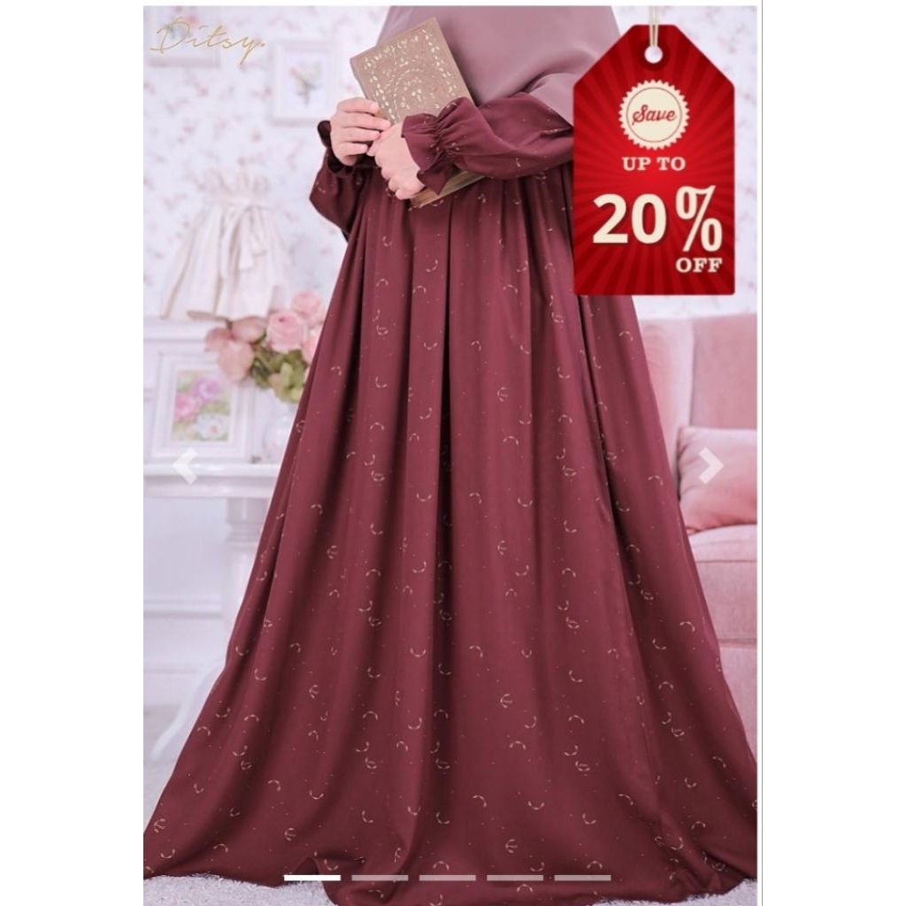 Ditsy REJECT SALE Nightgown dan ditsymoslem size S M L edisi bulan Maret 2026
