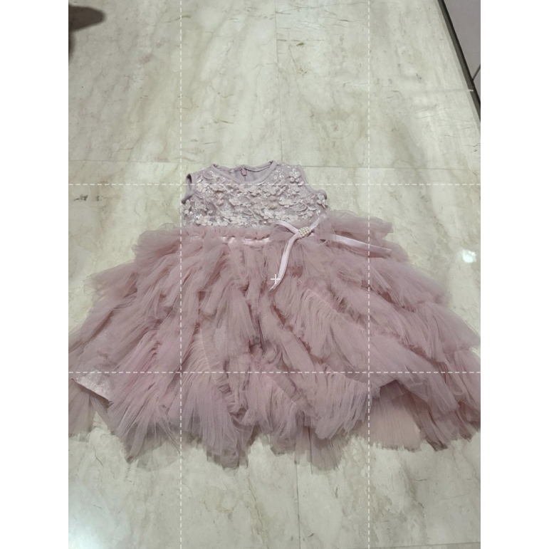 PRELOVED. HIGHLY RECOMMEND. BRAND KAKAPO. DUSTY PINK TOOTOO DRESS. SIZE 12-18 MONTHS