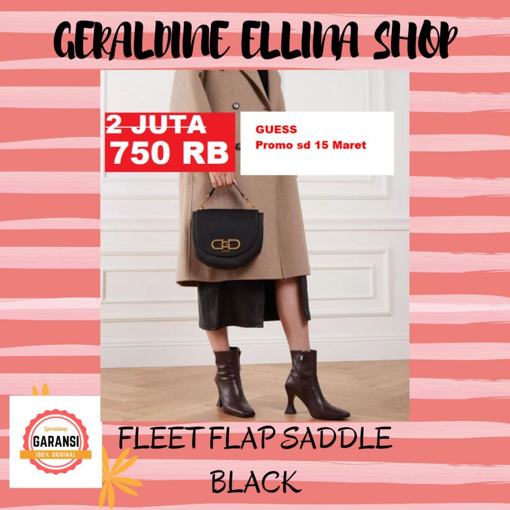 Tas selempang Wanita Guess original store 100% seri FLEET FLAP SADDLE