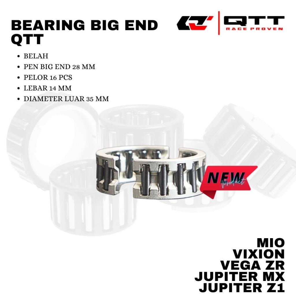 Laher Bearing Pen Pin Stroke Struk Belah QTT Mio Vixion Vega ZR Jupiter Mx Z1 BPC24-B