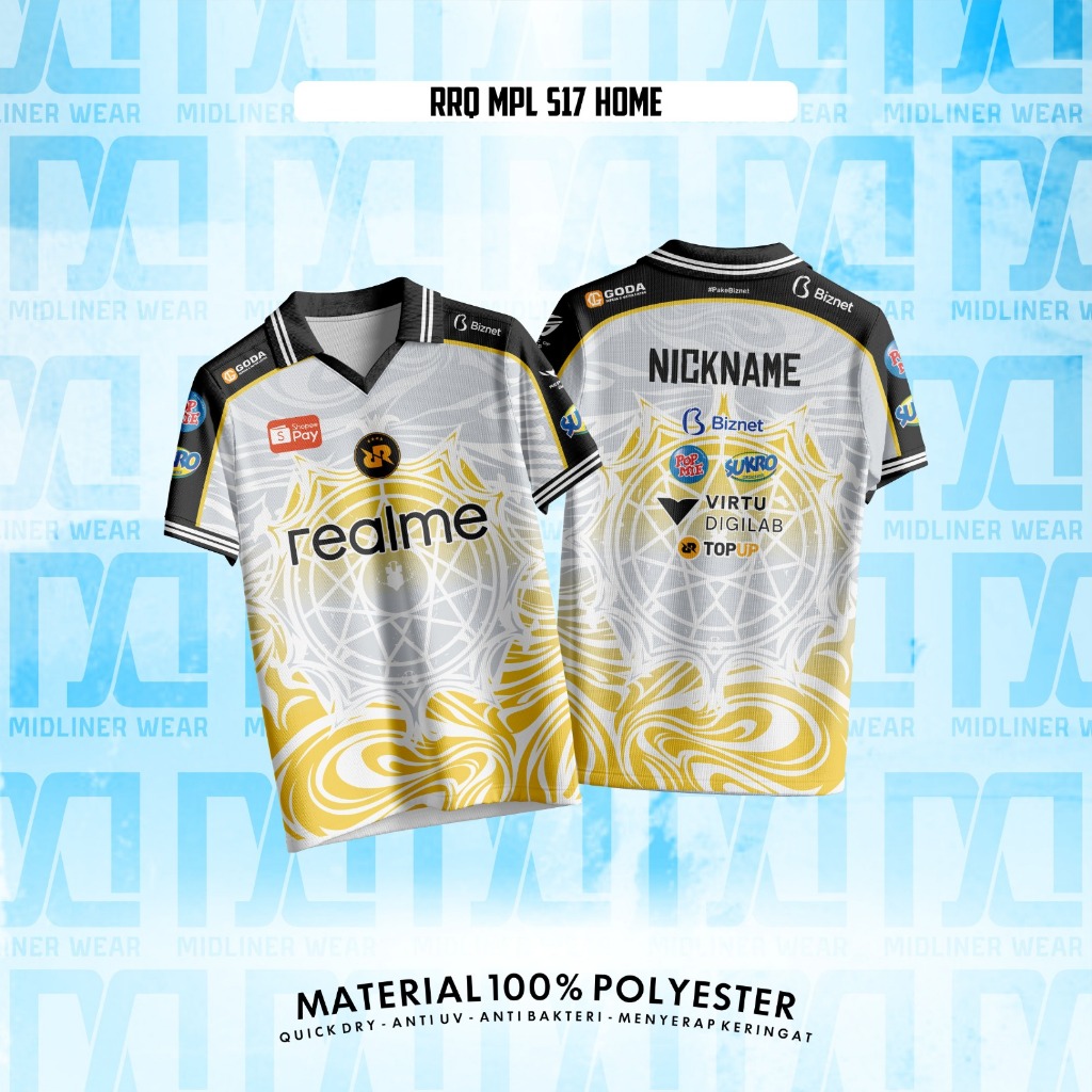 Jersey Gaming Anak & Dewasa RRQ MPL S17 HOME Dryfit – Setelan/Atasan Lengan Pendek Panjang Gratis Cu