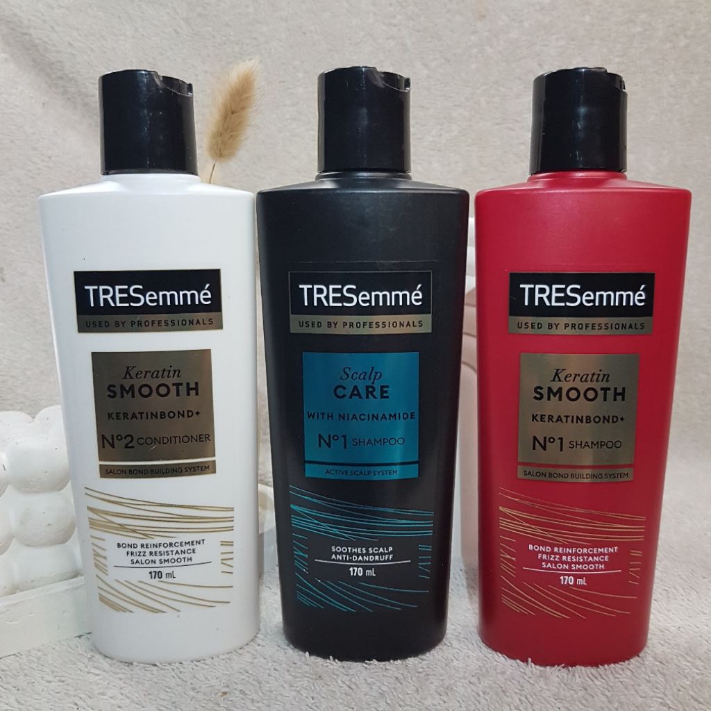 Tresemme Shampo & Conditioner 170ml - Keratin Smooth / Scalp Care Shampo - Keratin Smooth Conditoner