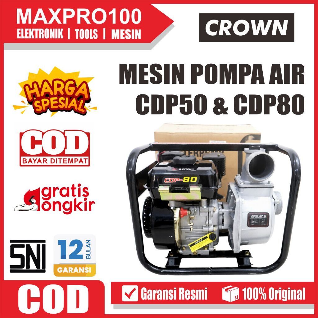 CROWN ALKON CDP50 & CDP80 MESIN POMPA AIR DIESEL DIAMETER 2-3INCH