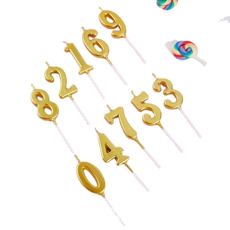 [LILIN ANGKA MAS] Lilin Angka Birthday Cake Emas,Lilin Angka Ulang Tahun / Ultah Happy Birthday, Lil