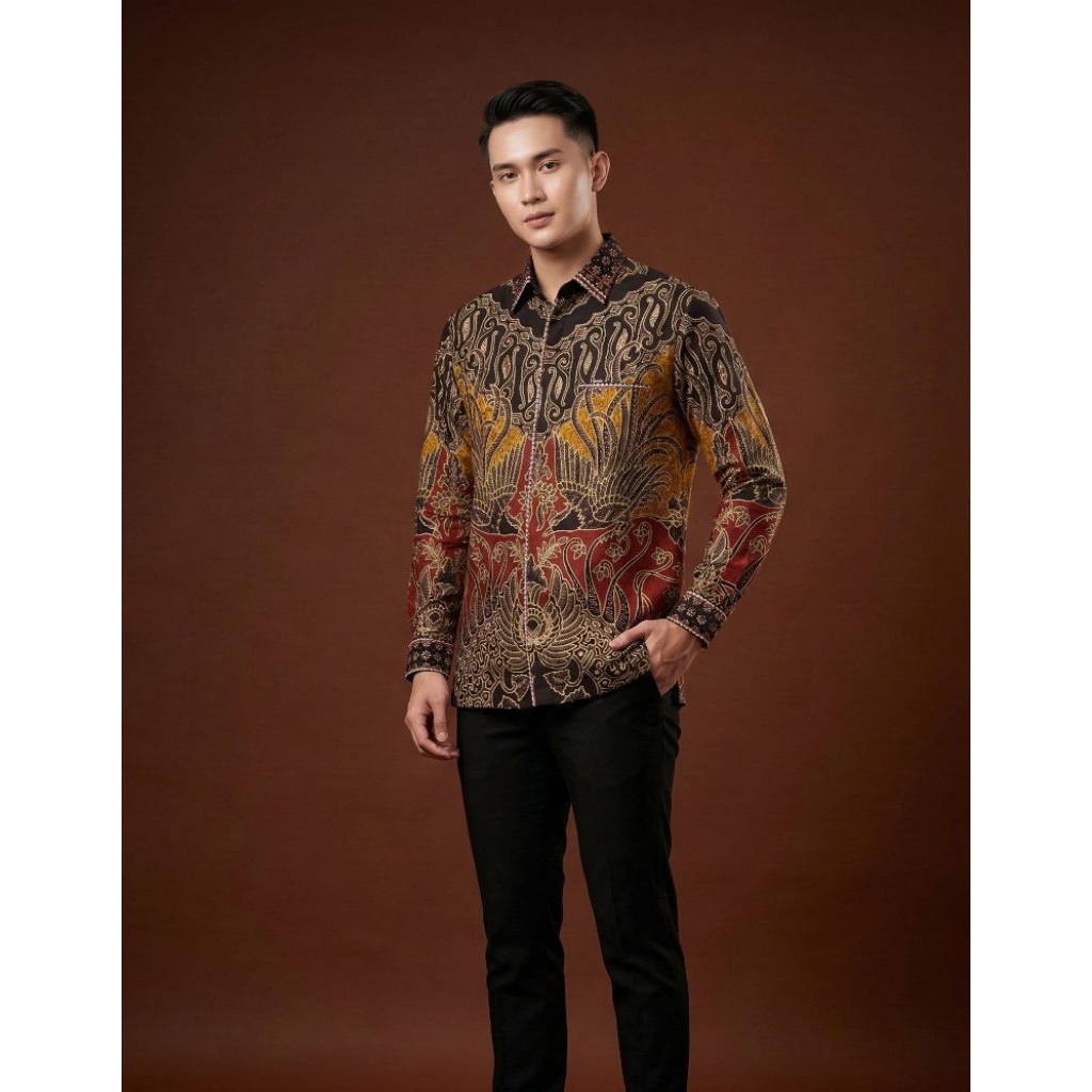 Batik Cantieq Exclusive - MANYURA JOLMUD | Batik pria premium bordir smock | Kemeja batik pria semi 