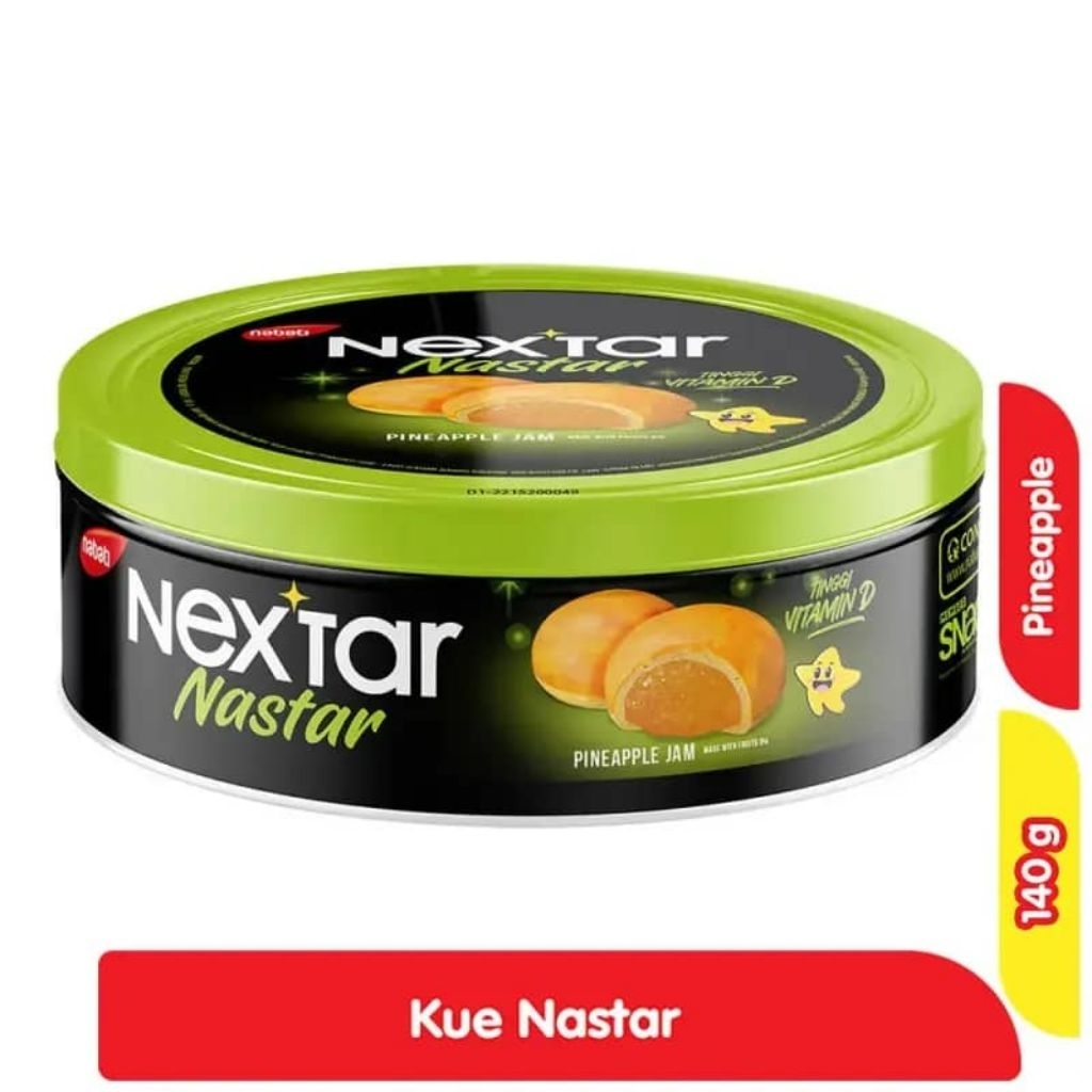Nextar Nastar 140g Kaleng Isi Selai Nanas Kue Nastar / brownies bronis cokkat Enak Snack Lebaran