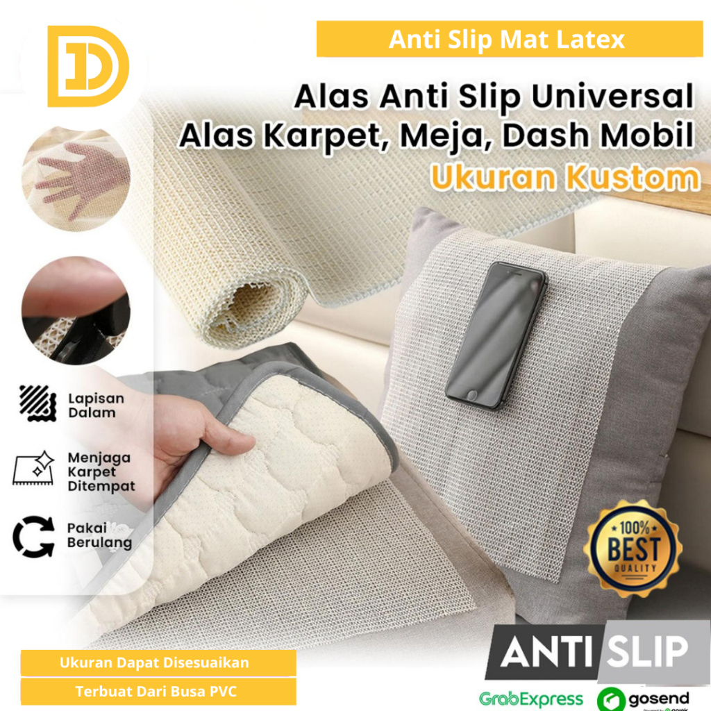 Alas Anti Slip Kasur Lantai Lapisan Bawah Karpet PVC Dash Mat Pelapis Tikar Dashboard Mobil Anti Lic