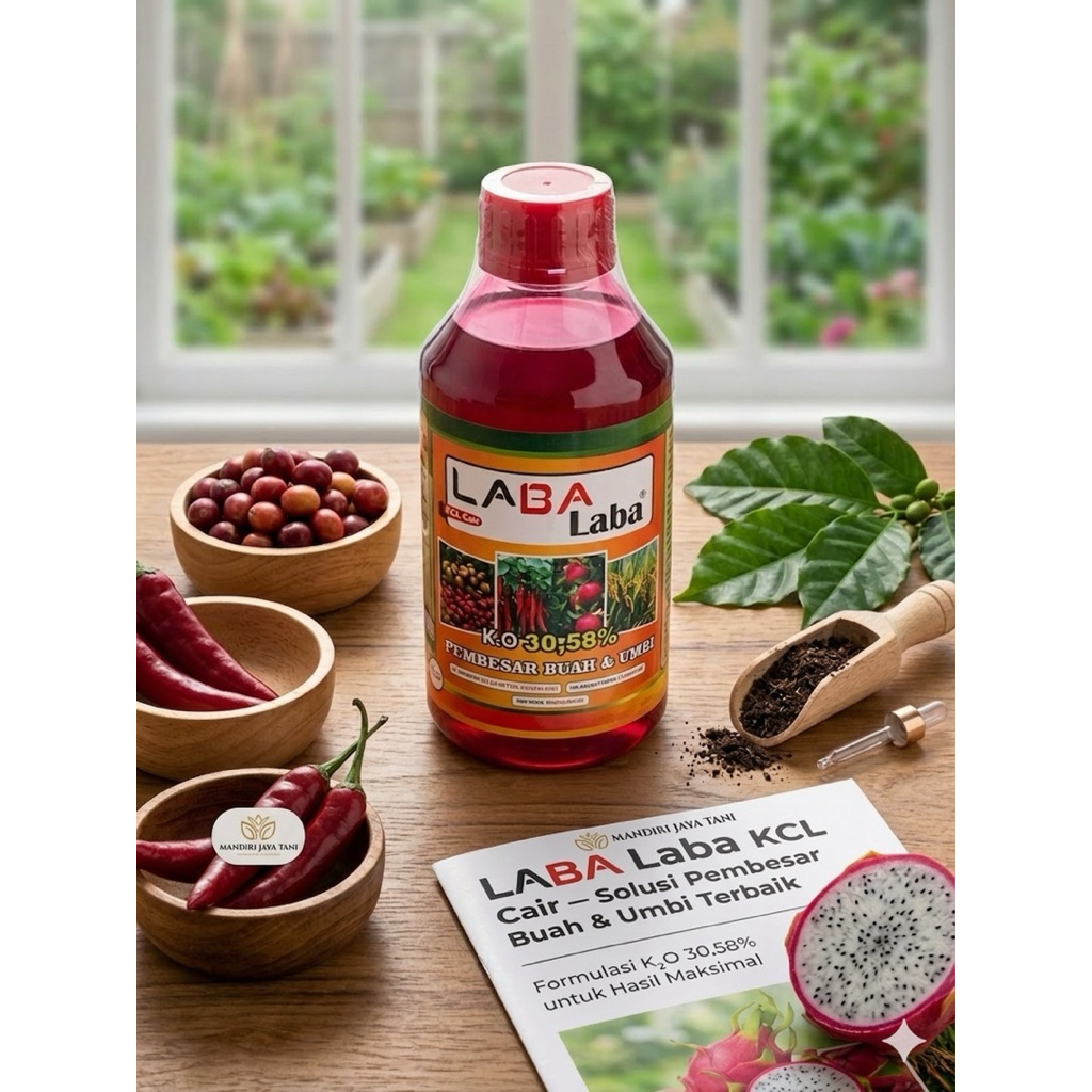 Pupuk Cair pembesar umbi & buah , KCL cair Laba-Laba