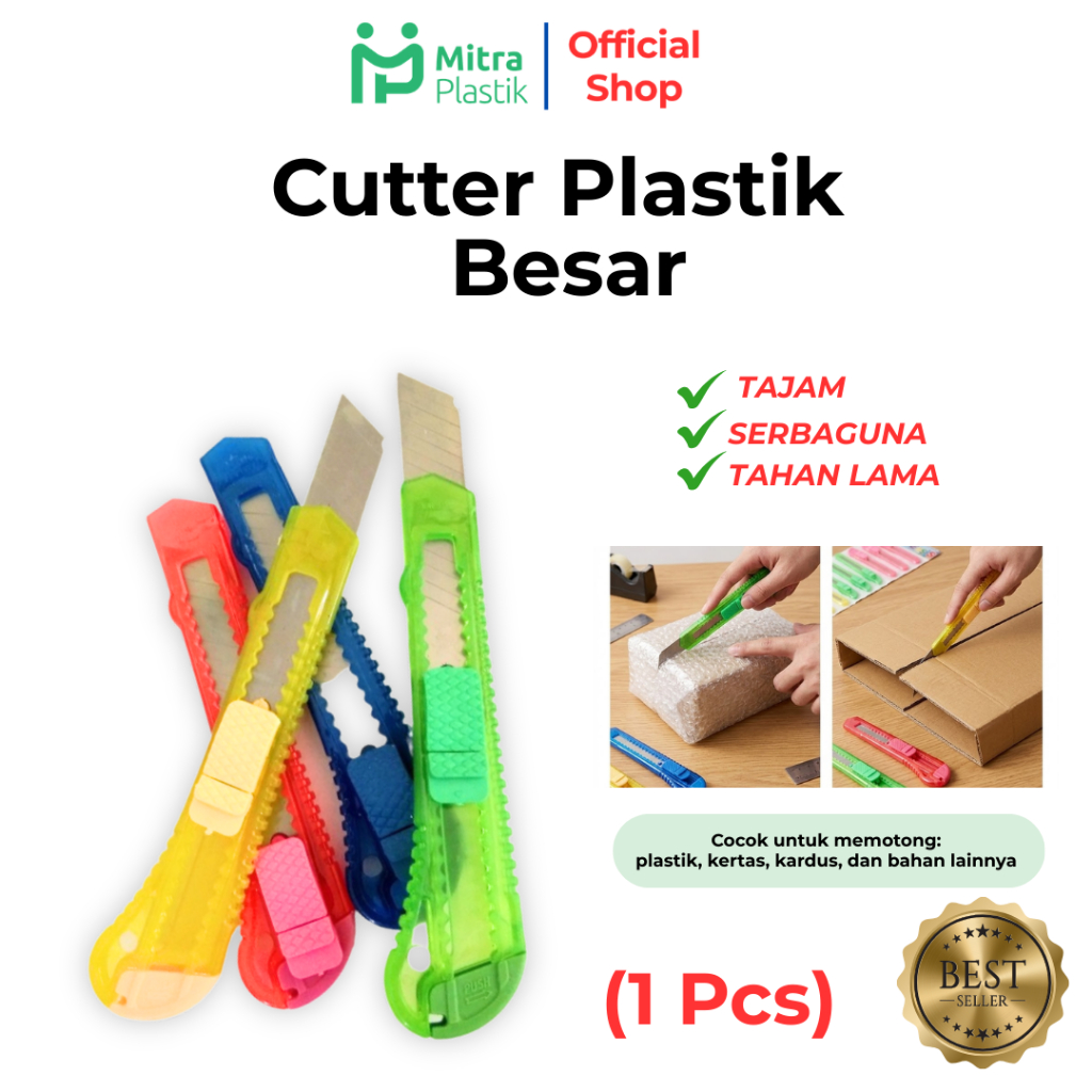 Cutter Plastik Besar Cutter Besar Cutter Kertas Cutter Kantor Cutter Kardus