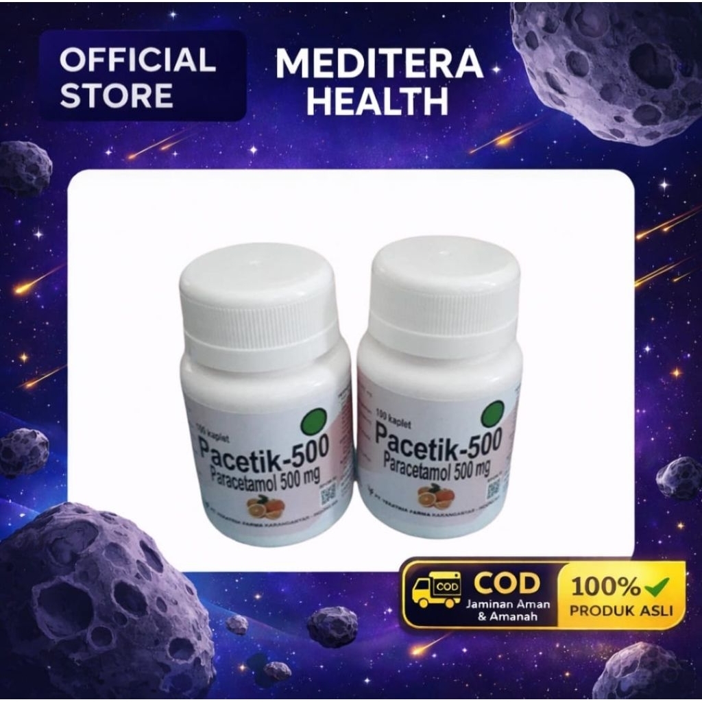 PACETIK KALENG PARACETAMOL @ 100 TABLET