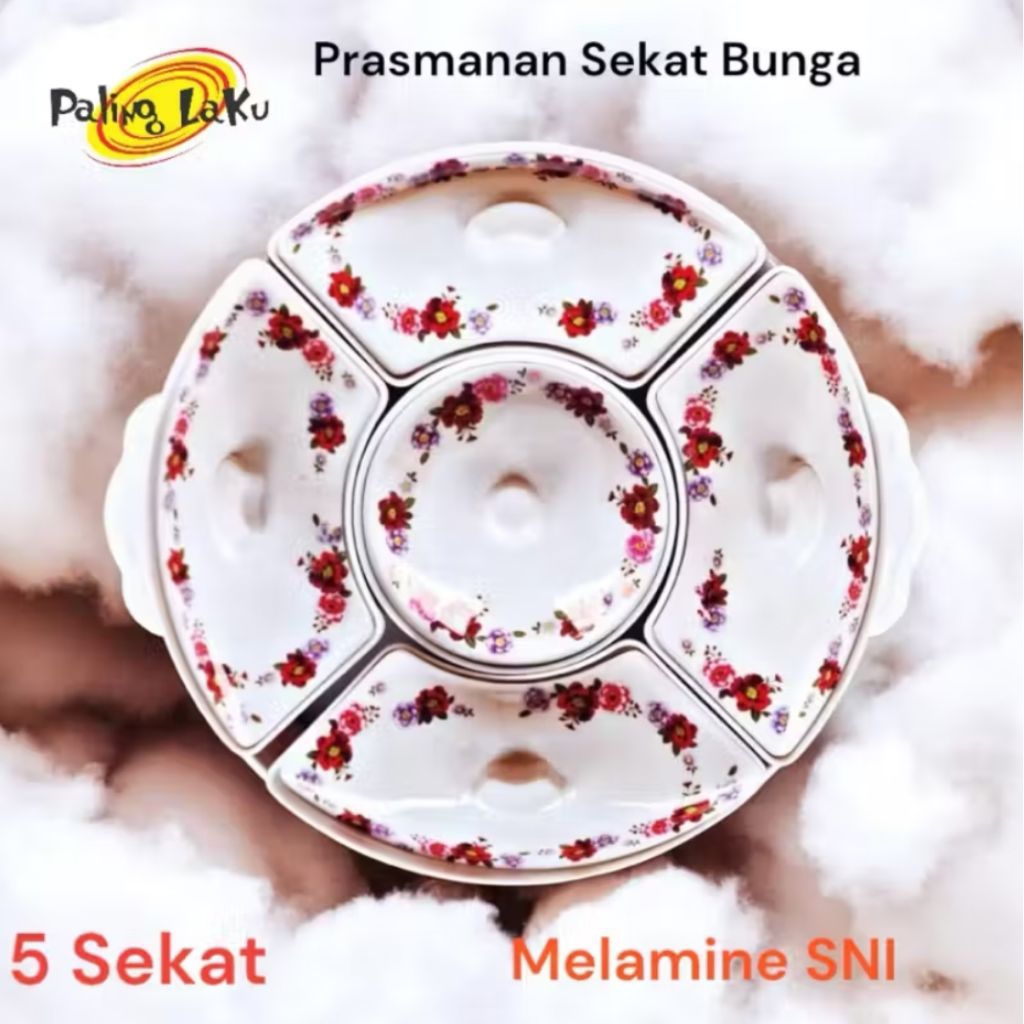 Prasmanan set melamin 5 sekat