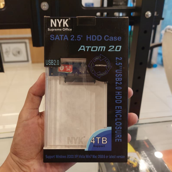 Casing Hardisk External 2,5 USB 2.0 NYK / Casing Hardisk Transparan