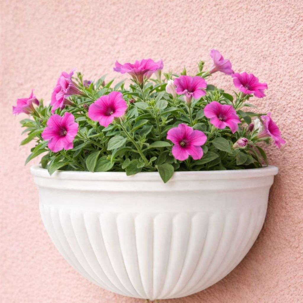 Pot Bunga Dinding Plastik Minimalis | Pot Tanaman Tempel Tembok | Wall Planter Dekorasi Rumah (Size 