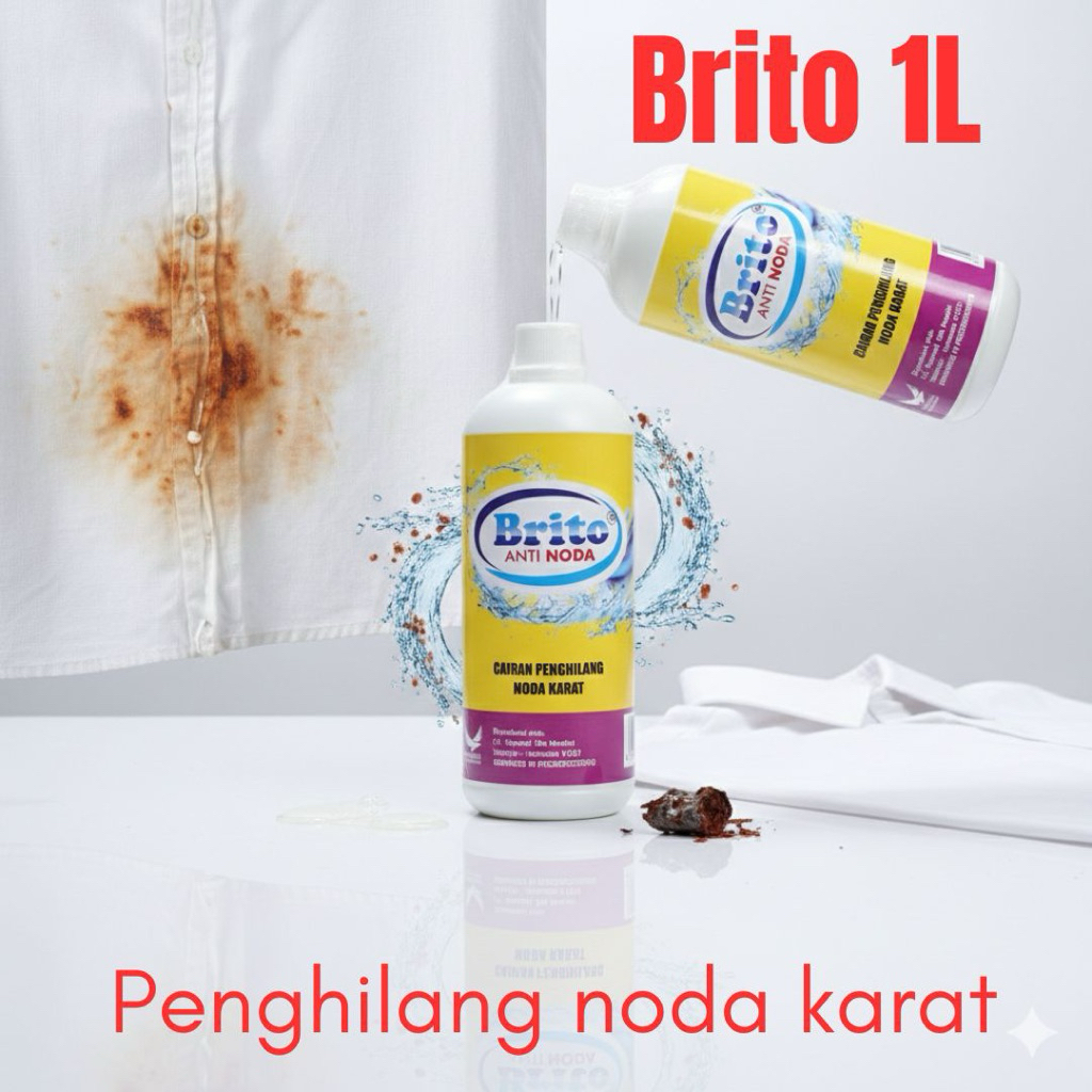 Brito Anti Noda Pakaian Penghilang Noda Karat Ukuran 1Liter