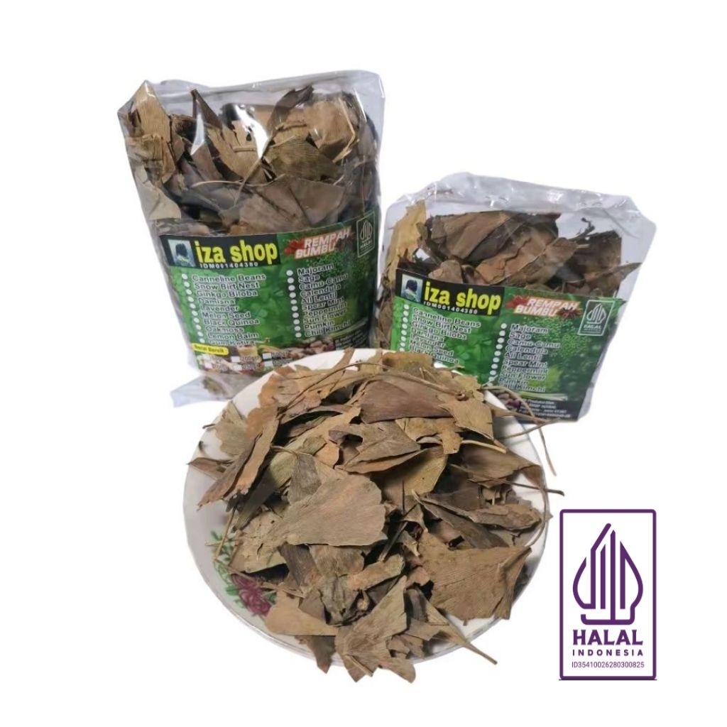 Teh Daun Ginkgo Biloba Kering 50/100/200gr