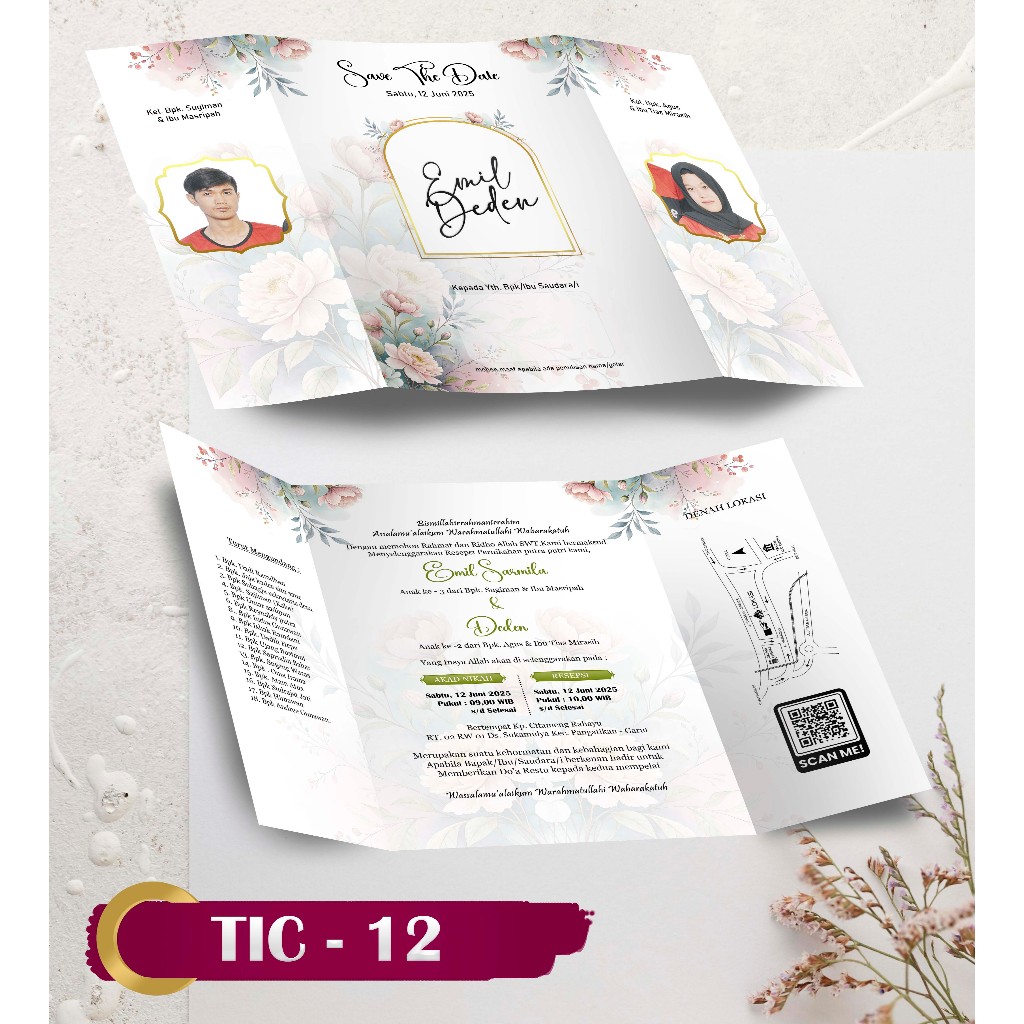 UNDANGAN PERNIKAHAN FREE FOTO - UNDANGAN WEDDING KEKINIAN - UNDANGAN NIKAH ELEGAN