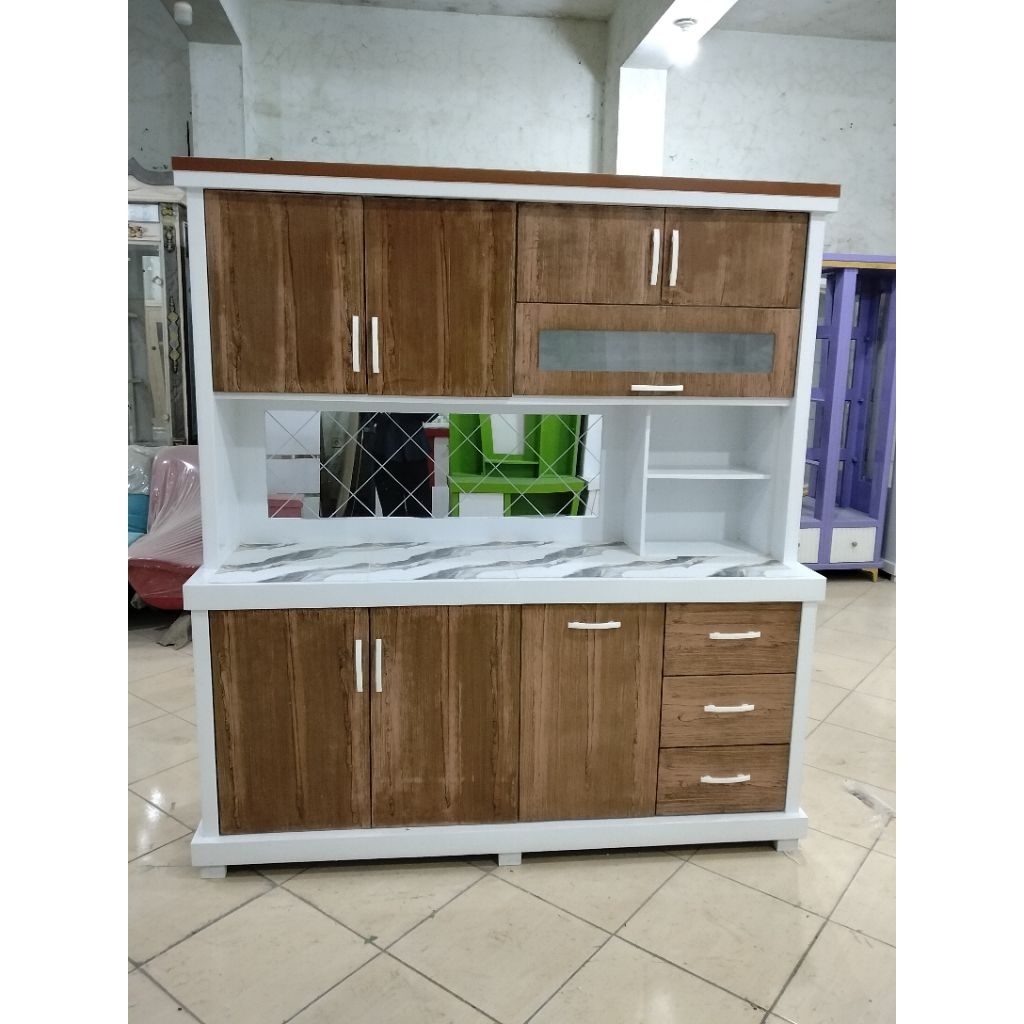 Rak sayur 4 Pintu Cermin Rosutan