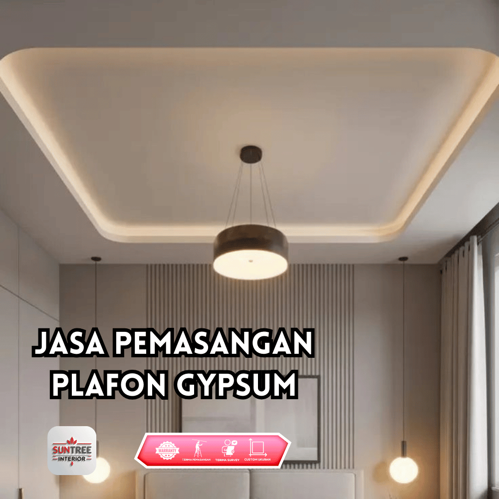 PLAFON/PARTISI GYPSUM RANGKA BAJA RINGAN PLAFON GYPSUM DROP CEILING LED TERMURAH TUKANG BERPENGALAMA