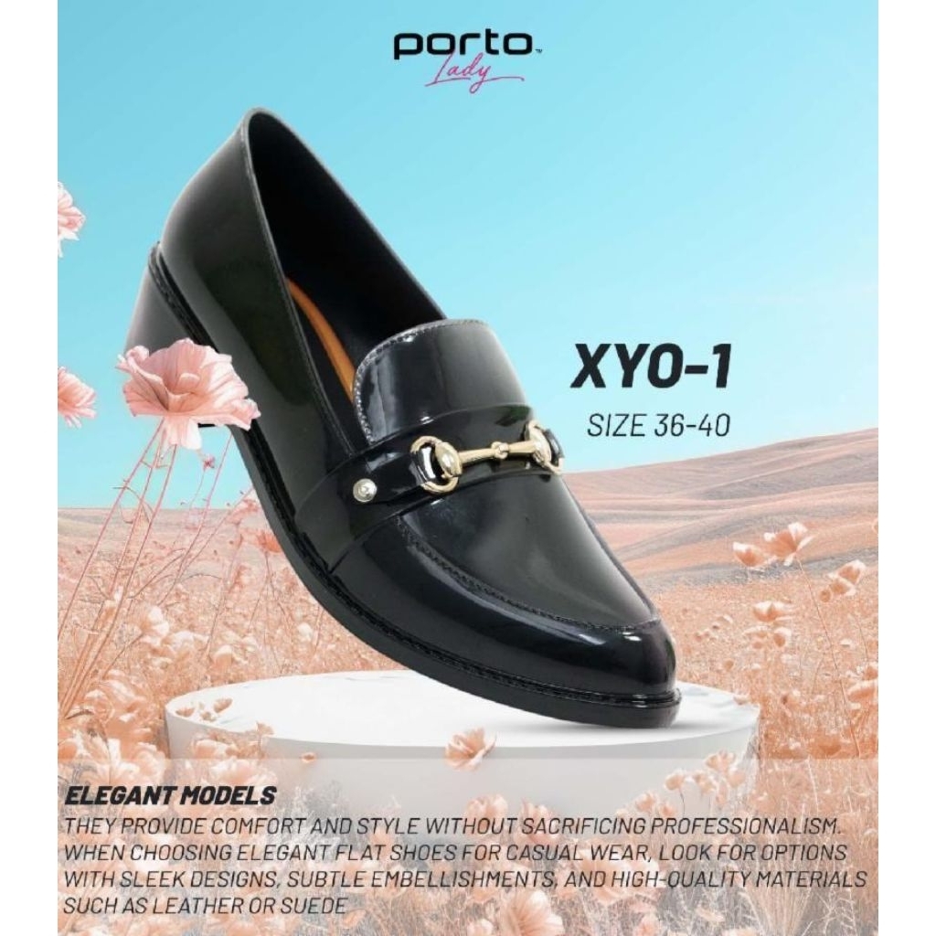 Sepatu Pancus Hitam Kerja Kantor Wanita Pantofel Cewek Tinggi 5CM Jelly Lentur