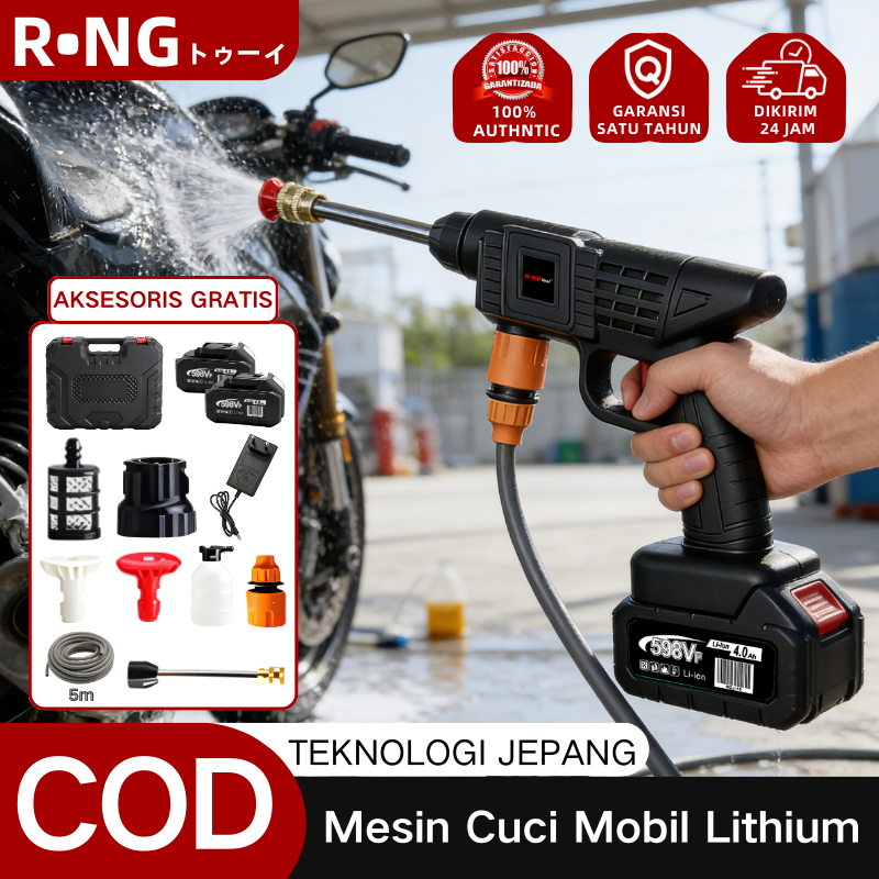 100bar 598V alat cuci motor portable alat semprot cuci motor semprotan cuci motor mesin cuci mobil