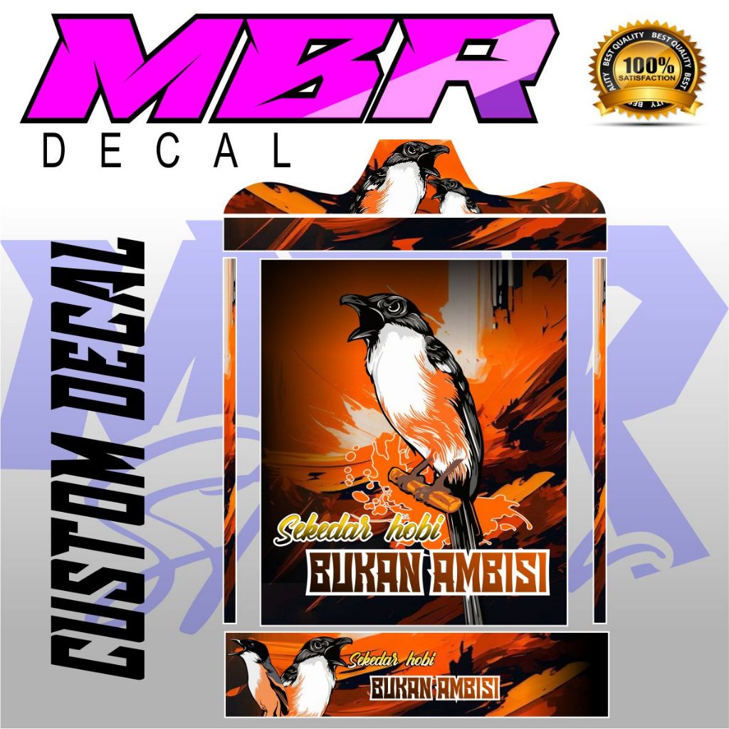 COD Decal stiker sangkar kotak keren,stiker sangkar burung cendet,stiker sangkar kotak,koper,kosan